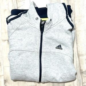 Adidas mens hooded sweatshirt full zip 2XL cardigan sweater